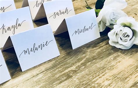 Wedding Place Cards Name Cards Event Place Cards Rose Gold