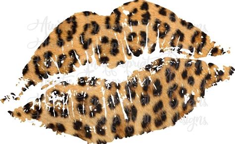 Cheetah Lips Valentine Sublimation File Png Printable Sublimation