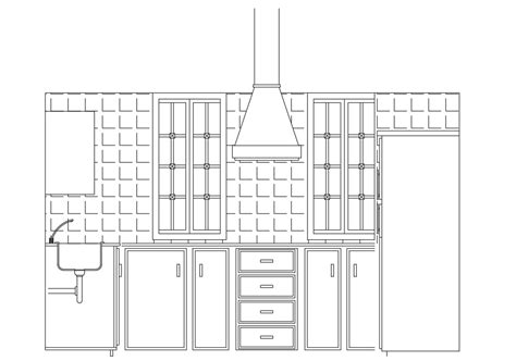 Modular Interior Kitchen Elevation Design Autocad File Cadbull