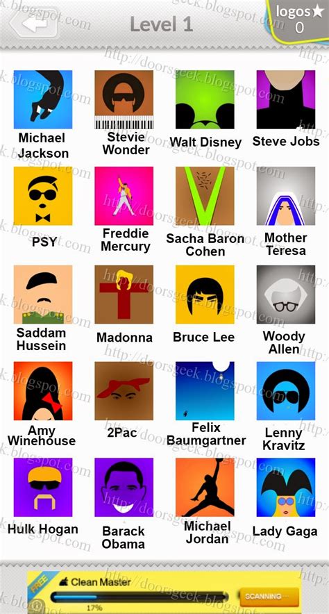 Logo Quiz Guess Pop Icon Level 1 Answers By Bubble Quiz Games ~ Doors