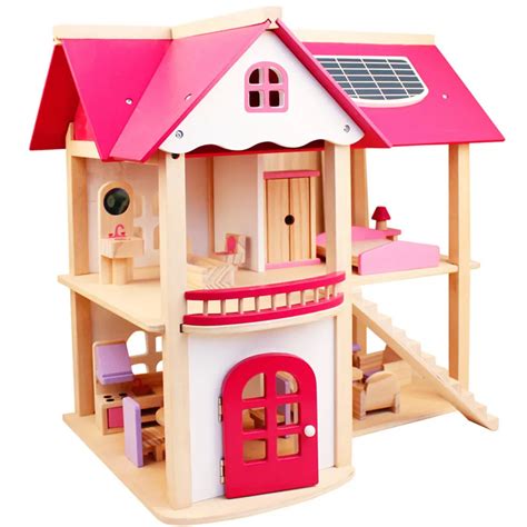 Doll House Pretend Play Furniture Toys Wooden Doll House Furniture
