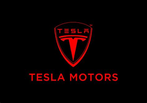 Red Tesla Emblem Tesla Power 2020