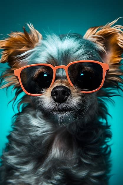 Premium Ai Image Funny Dog Wearing Sunglasses