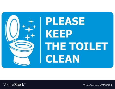 Please Keep Toilet Clean Label Royalty Free Vector Image