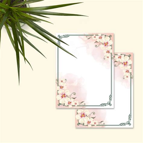 Mua 100 Stationery Writing Paper With Cute Floral Designs Perfect For