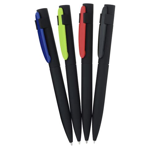 4imprintca Harmony Soft Touch Metal Twist Pen Black C141189 Sf Bk