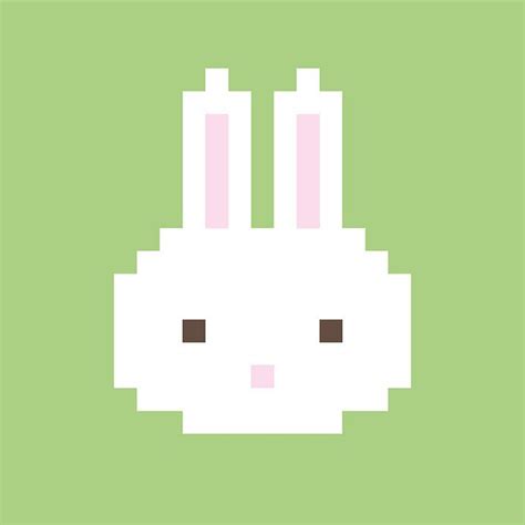 Pixel Bunny Green Pixel Art Pattern Art Art