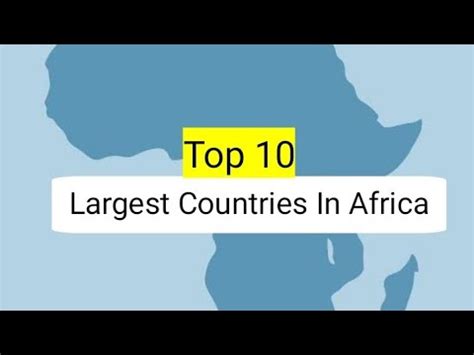 Top Largest African Countries By Land Area YouTube