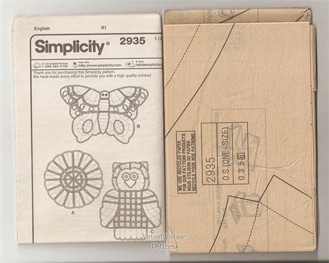 Simplicity 2935 Rag Quilt Animal Pattern Virtual Vintage