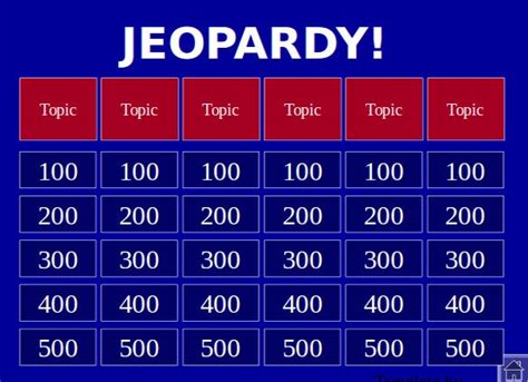 For example, if you're creating this game for a class, you might enter the class' designation and period (e.g., spanish 2, period 5). 15+ Jeopardy PowerPoint templates - Free Sample, Example ...