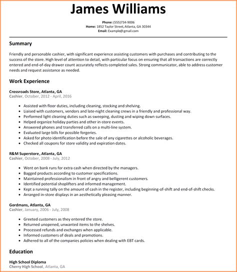 How To Describe Cashier On Resume - METEPLOY