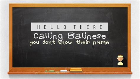 4 Balinese Words For Calling Someone Speak Balinese Youtube
