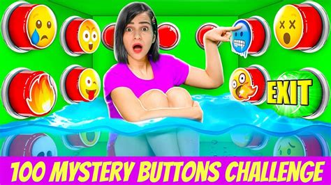 100 mystery buttons but only one will let you escape challenge youtube