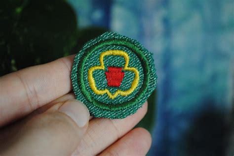 Vintage Girl Scouts My Troop Merit Badge Trefoil Silver Etsy