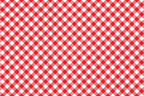 Red Tablecloth Diagonal Background Seamless Pattern Stock Vector