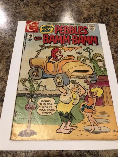 Vintage Charlton Teen Age Pebbles And Bamm Bamm Vol1 No1 Feb 1972