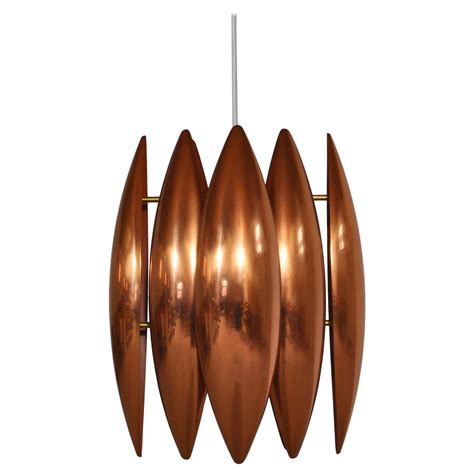 Danish Copper Pendant Light Designed By Jo Hammerborg For Fog And Morup
