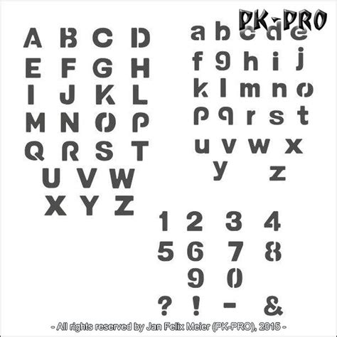 Mylar Alphabet Stencil Set 35cm 4 Folien