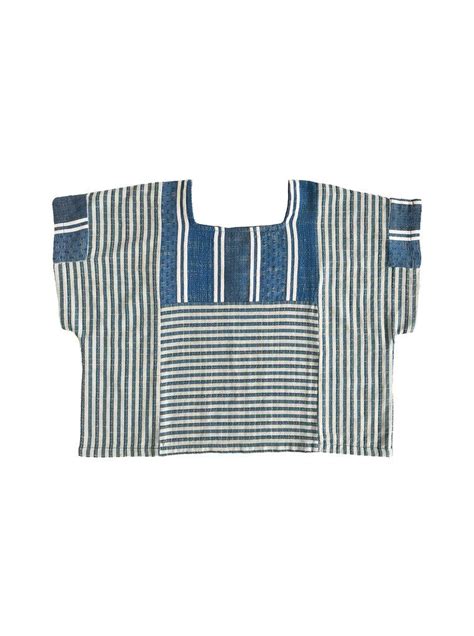 Two Different Stripes Indigo And White Several Directions Tops Tee
