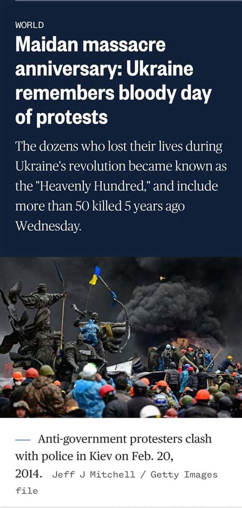 World Maidan Massacre Anniversary Ukraine Remembers Bloody Day Of