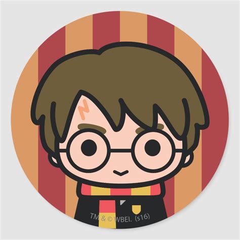 Harry Potter Cartoon Character Art Classic Round Sticker Zazzle