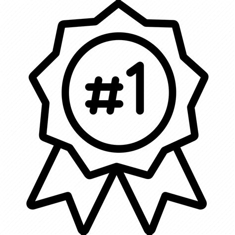 Rank One Number Badge Prize Award Icon Download On Iconfinder