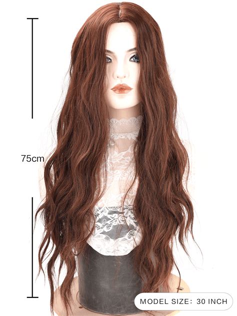 Curly Dark Brown Long Synthetic Wig For Women Shein Usa