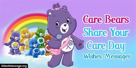 Care Bears Share Your Care Day Wishes Messages Quotes