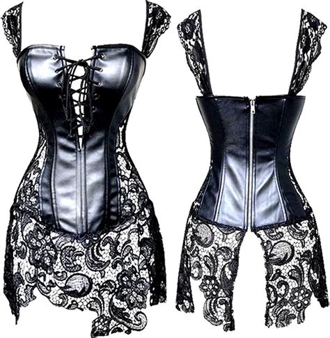 Steampunk Women Lace Dress Party Prom Corsets Bustier Tutu Skirt Nightclub Sexy