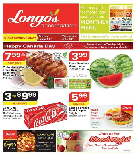 To access the details of the store (location, opening hours, longo's online and current flyers) click on the location or the store name. Longo's Canada Flyers