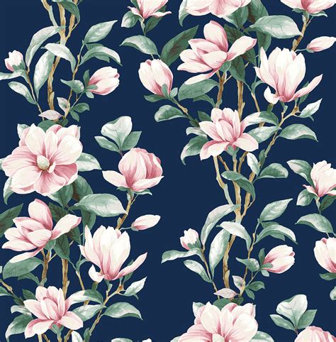 Nextwall Magnolia Trail Floral Peel And Stick Removable Wallpaper Say