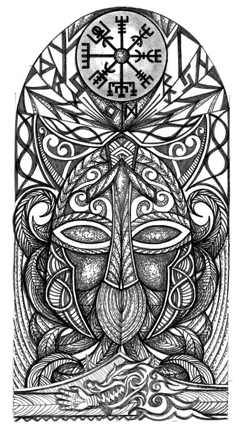 God Tyr Mask Yggdrasil Tattoo Norse Tattoo Celtic Tattoos Viking