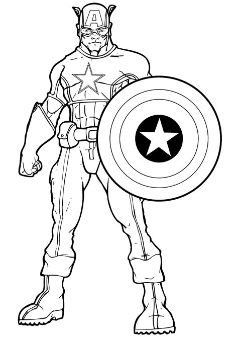 Captain America Coloring Pages Printable Customize And Print