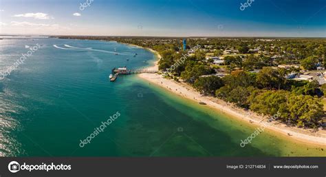 Aerial View Bongaree Jetty Bribie Island Sunshine Coast Queensland