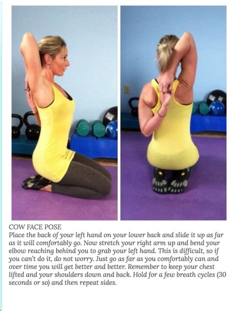 Part Of 6 Stretches To Prevent Rounded Shoulders Cow Face Pose Ball