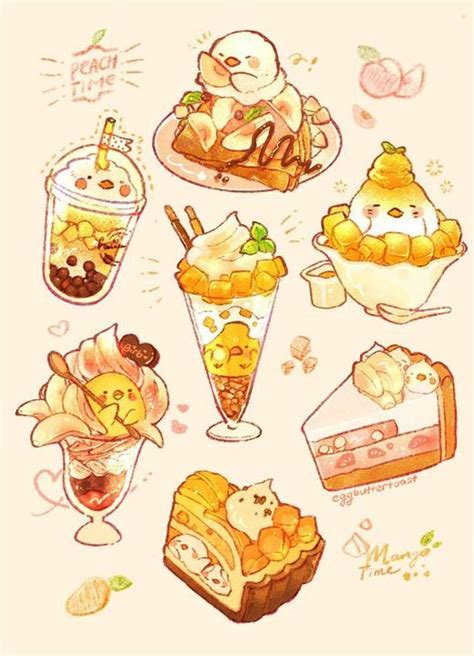 Anime Things Yellow Series Cute Food Drawings Food Illustration