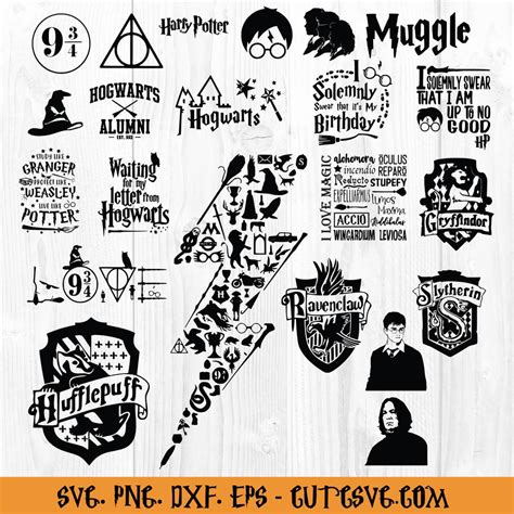 Clipart Cricut Harry Potter Svg Dxf Eps Pdf Png Cutting file Vector