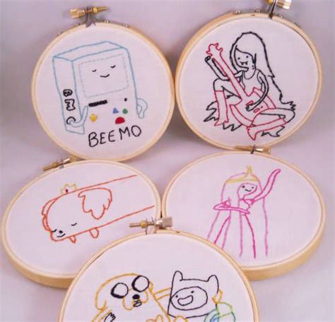 Adventure Time Picture Heavy 5 Character Hoops Needlework Hand