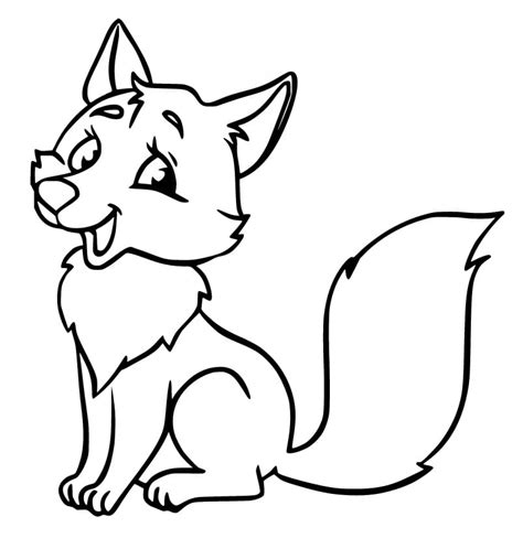 Cute Little Fox Coloring Page Free Printable Coloring Pages For Kids