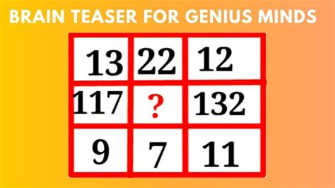 Brain Teaser For Genius Minds Find The Missing Number Coneff Edu
