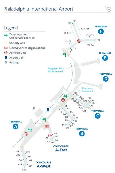 Fly With Us Vacation Info Airport Guide Philadelphia International