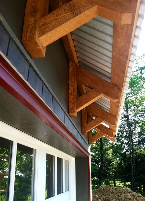 Timber Framed Eave Detail Front Door Awning Porch Awning Diy Awning