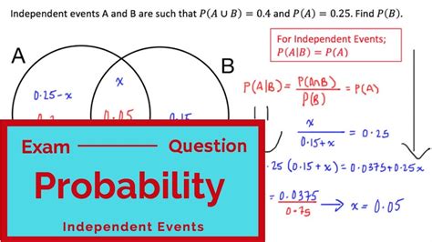 Independent Events And Conditional Probability Example Youtube