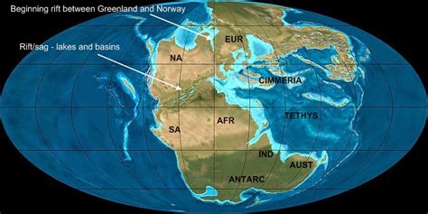 History Of The Earth September 8 Pangaea Begins To Break Up