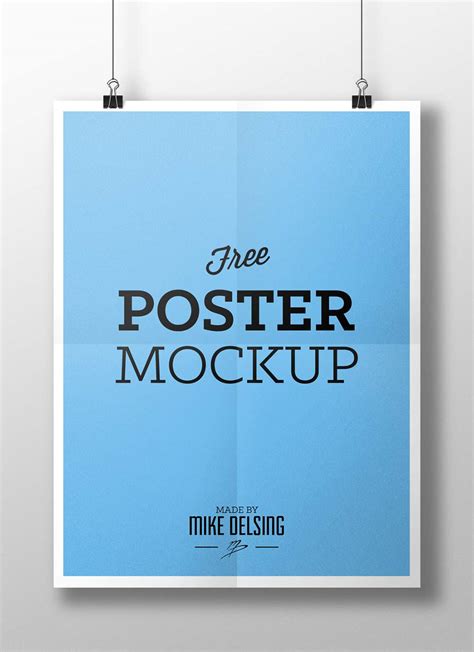 Free Hanging Poster Mockup Mockuptree