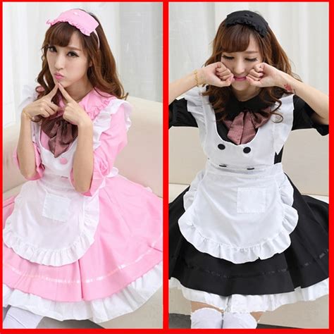 Sexy French Maid Costume Sweet Gothic Lolita Dress Anime