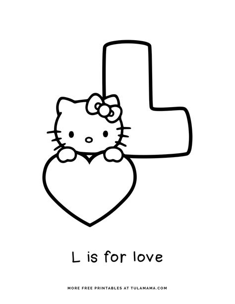 Free Hello Kitty Printables And Abc Coloring Pages Hello Kitty