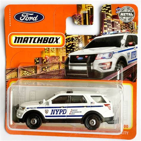 Matchbox Ford Interceptor Utility Nypd Police Cruiser White Etsy