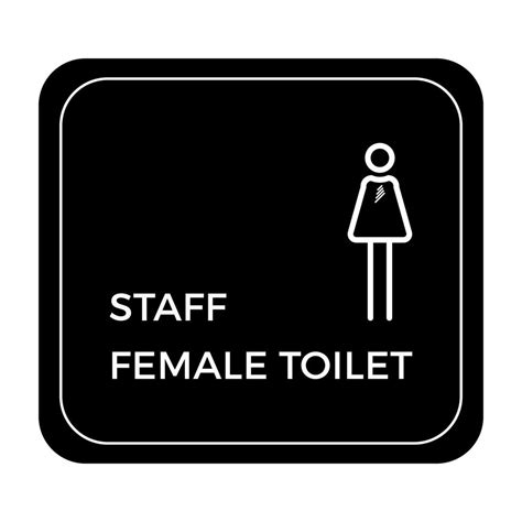 Staff Female Toilet Sign And Symbol Graphic Design Vector Illustration
