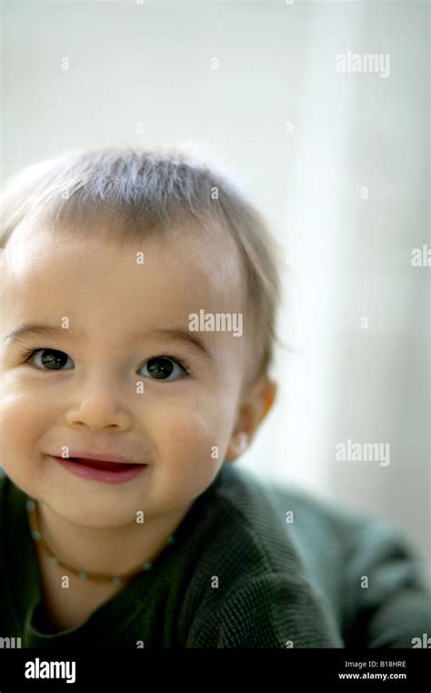 10 Months Old Eurasian Baby Boy Montreal Quebec Canada Stock Photo